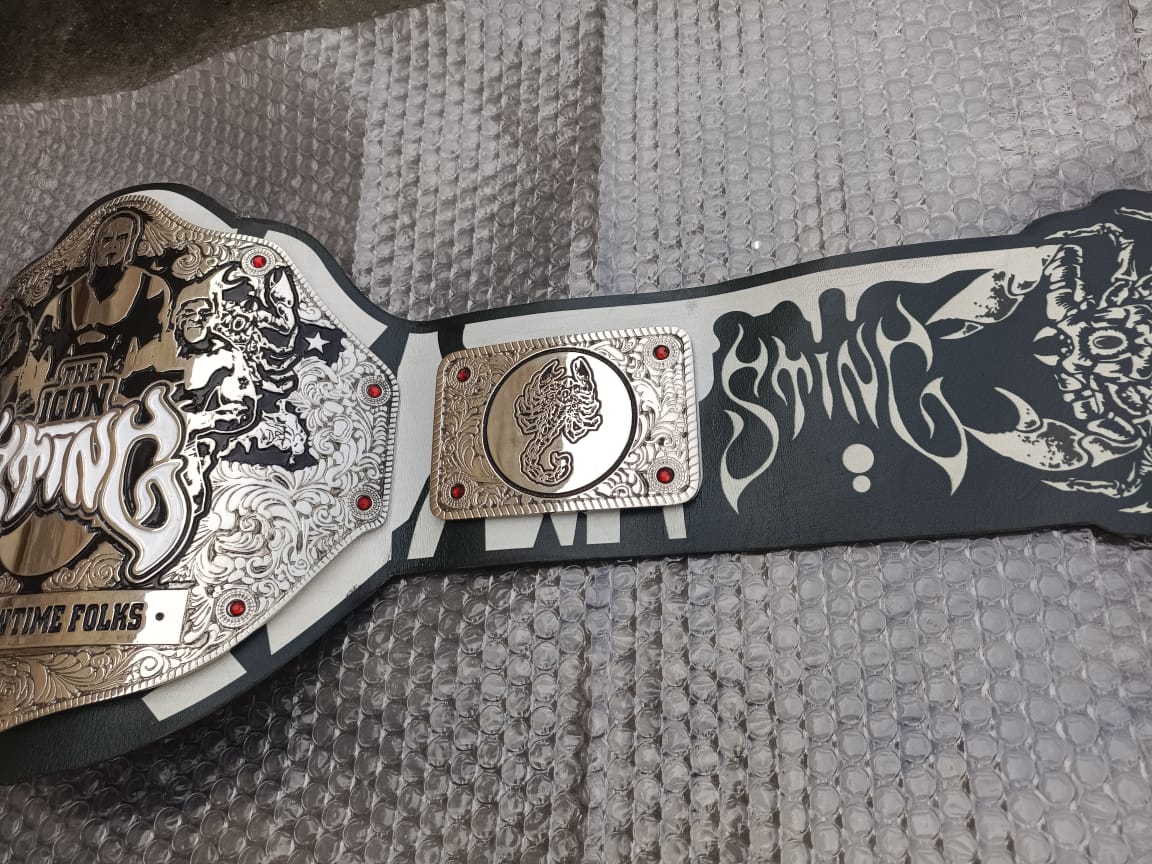 Custom Sting Big Gold Heavyweight Championship Belt Wrestling Title