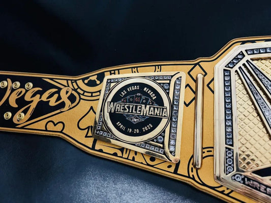 WWE WrestleMania 41 Golden Championship Replica Title Belt