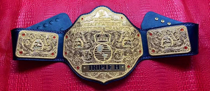 WWE World Heavyweight Championship Belt – CNC Made Replica with Custom “TRIPLE H” Nameplate by QA Belts