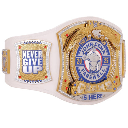 John Cena Autographed Elimination Chamber 2025 Spinner Replica Title Belt with Inscription