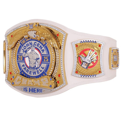 John Cena Autographed Elimination Chamber 2025 Spinner Replica Title Belt with Inscription