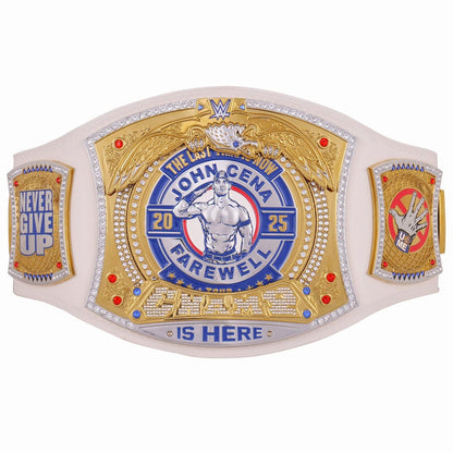 John Cena Autographed Elimination Chamber 2025 Spinner Replica Title Belt with Inscription