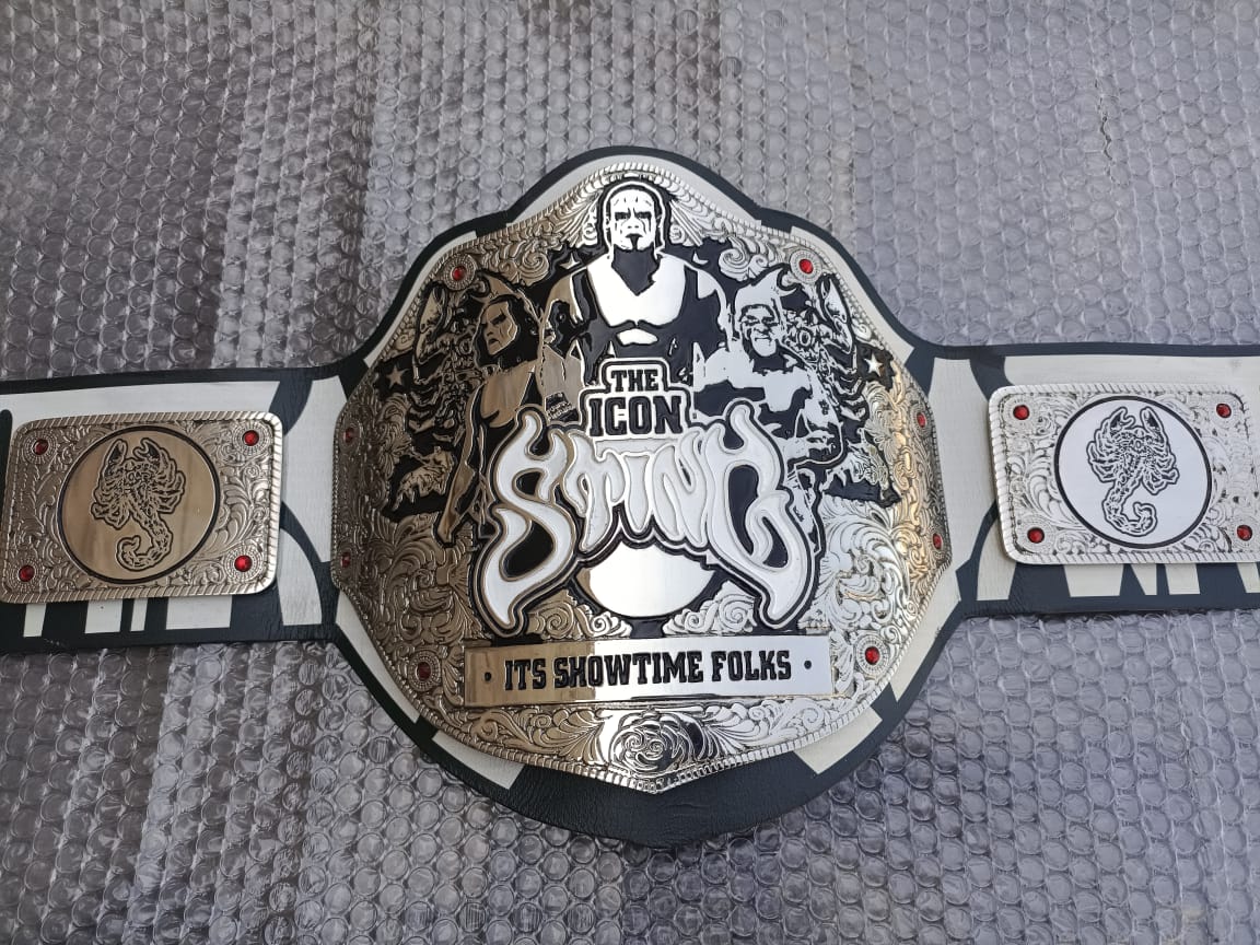Custom Sting Big Gold Heavyweight Championship Belt Wrestling Title