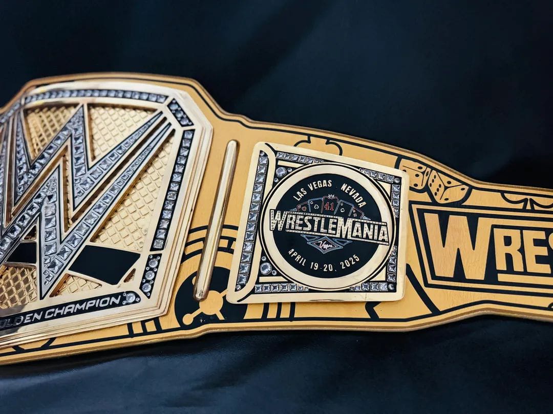 WWE WrestleMania 41 Golden Championship Replica Title Belt