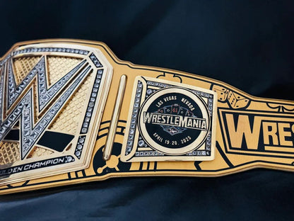 WWE WrestleMania 41 Golden Championship Replica Title Belt