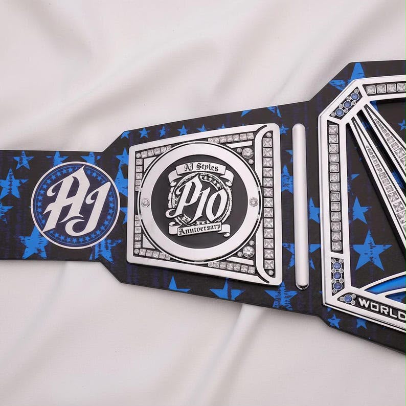 AJ Styles 10th Anniversary Signatures Series Championship Replica Title Belt