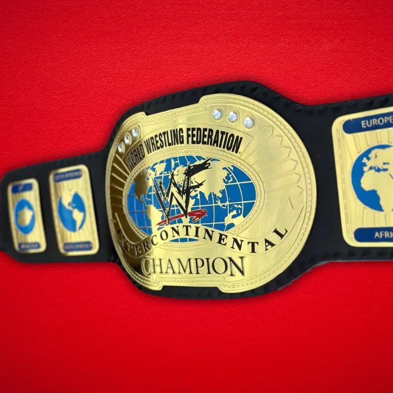 WWF Oval Old Intercontinental Championship Wrestling Replica Tittle Belt