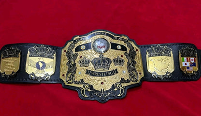 NWA Tripe Crown Wrestling Championship Belt IN 4MM Zinc 24KT Gold plated