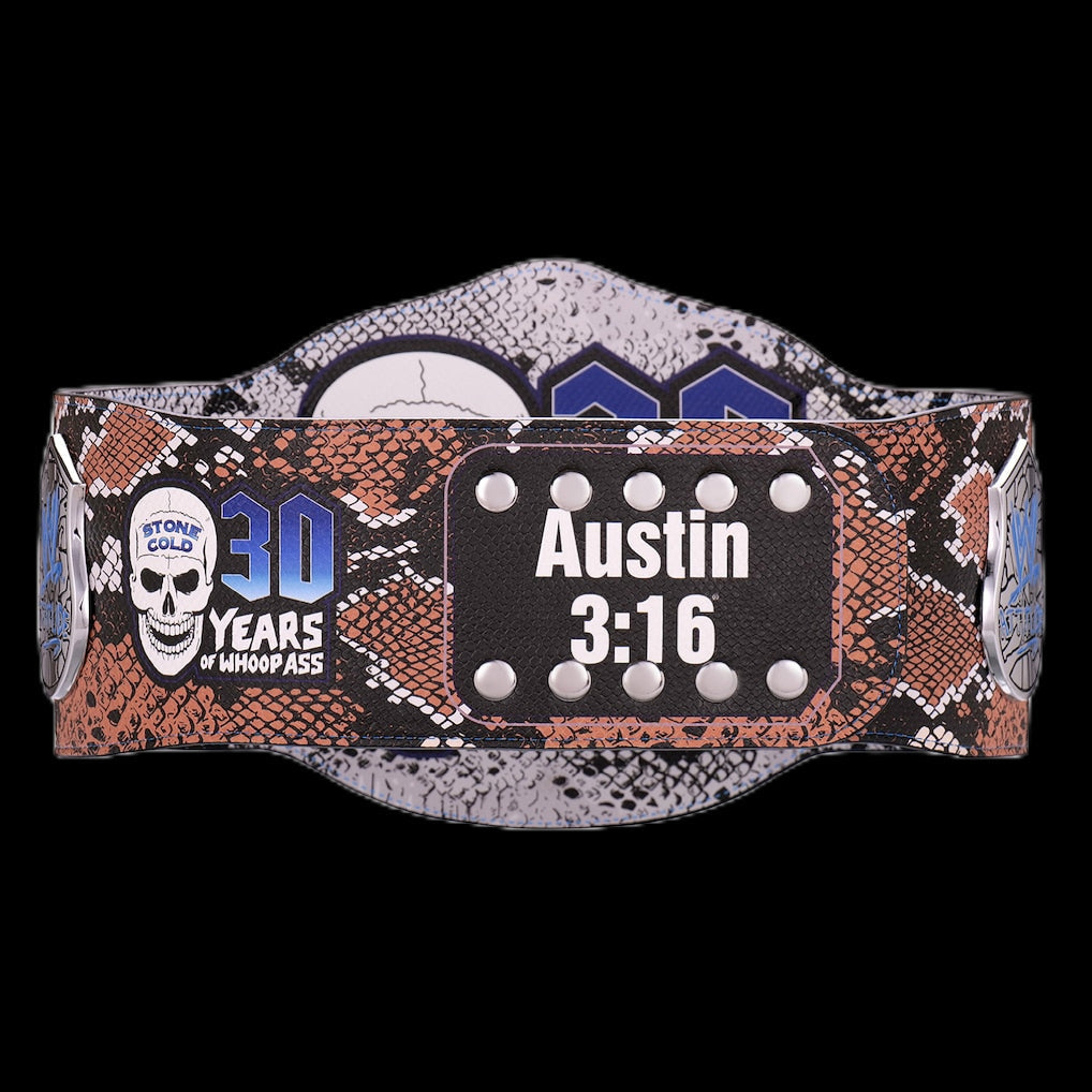 Stone Cold" Steve Austin Limited Edition 30 Years Signature Series Title Belt
